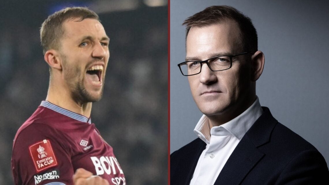 Split image showing Tomas Soucek and West Ham United shareholder Daniel Kretinsky