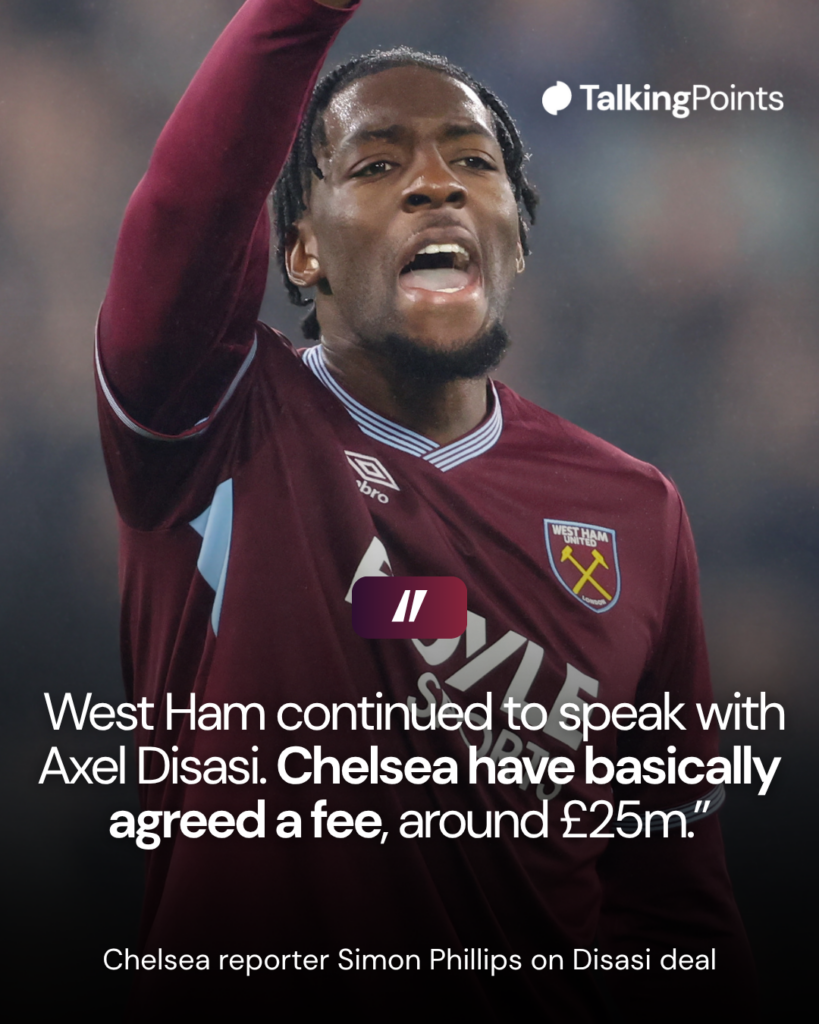 West Ham United's Axel Disasi during the Premier League match between West Ham United and Manchester United at London Stadium on February 10, 2026 in London, United Kingdom.