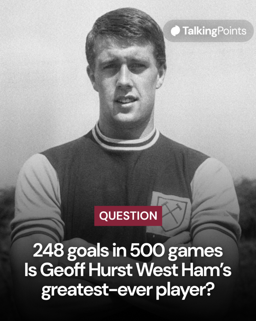 English footballer Geoff Hurst, a forward with West Ham United football club, pictured on August 4th, 1961.