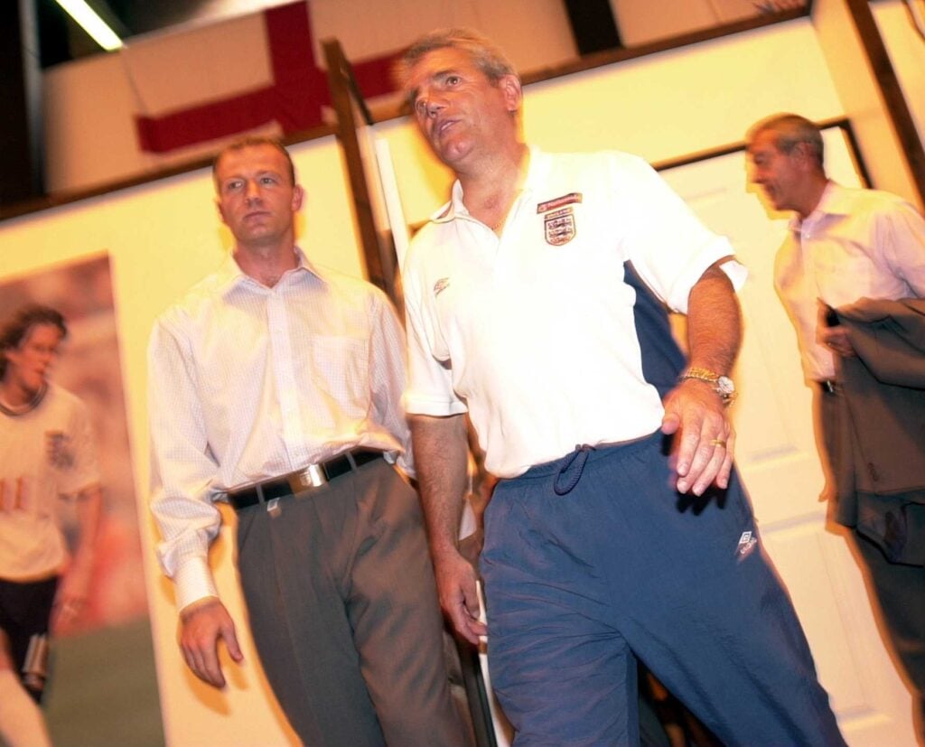 Kevin Keegan and Alan Shearer of England