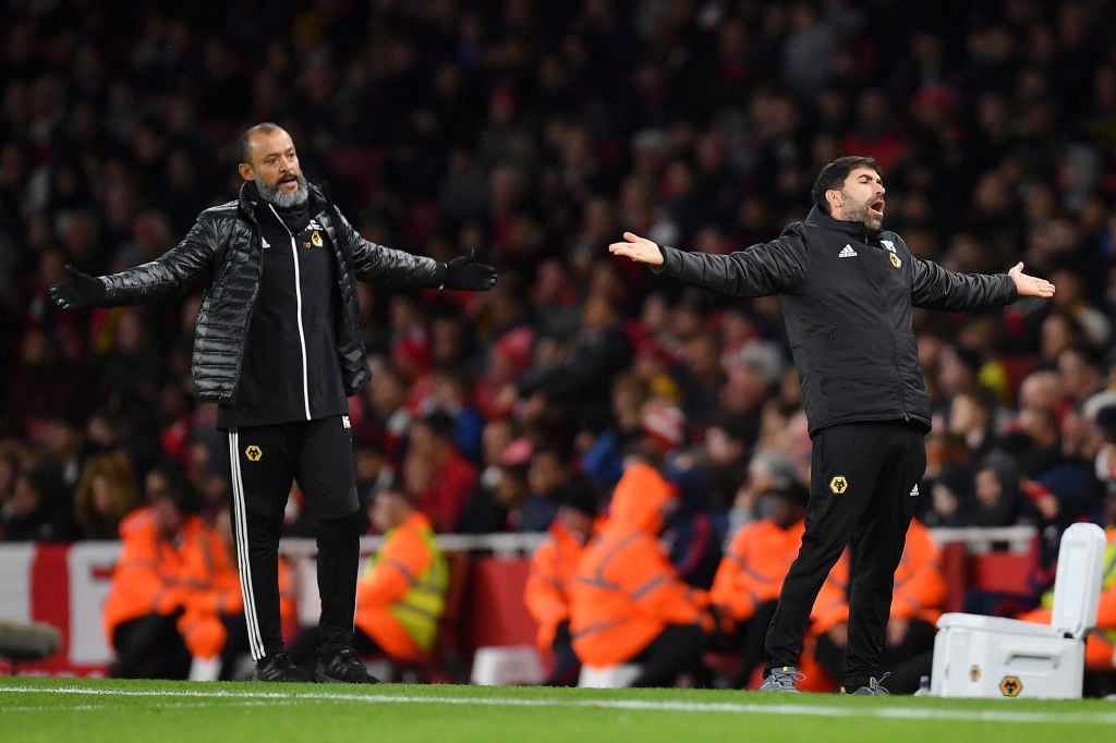Rui Pedro Silva and Nuno - Arsenal FC v Wolverhampton Wanderers - Premier League