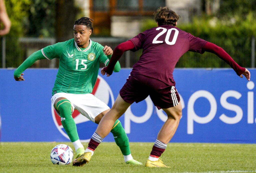 armstrong okoflex - Latvia v Republic of Ireland - UEFA European U21 Championship Qualifier