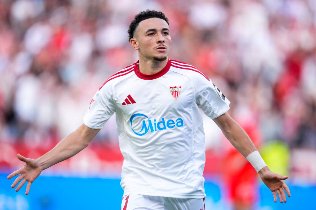 Ruben Vargas of Sevilla FC celebrates