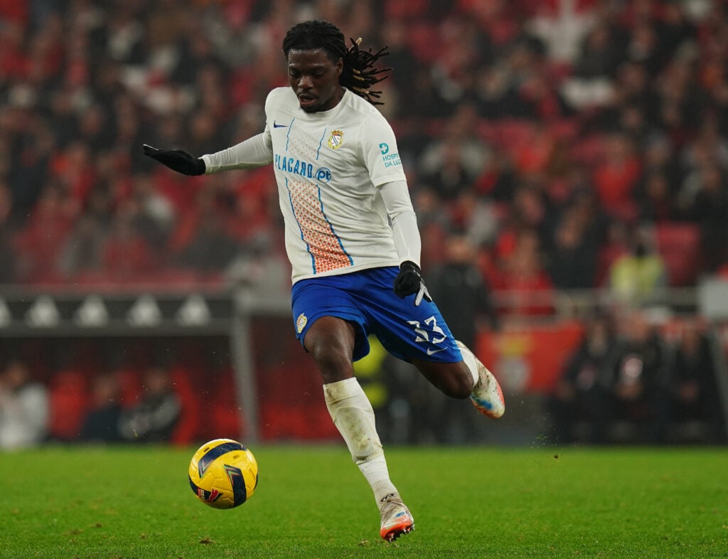Bastien Meupiyou of FC Alverca in action against Benfica