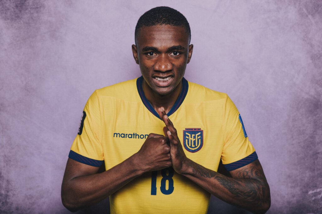 Denil Castillo of Ecuador poses at the World Cup