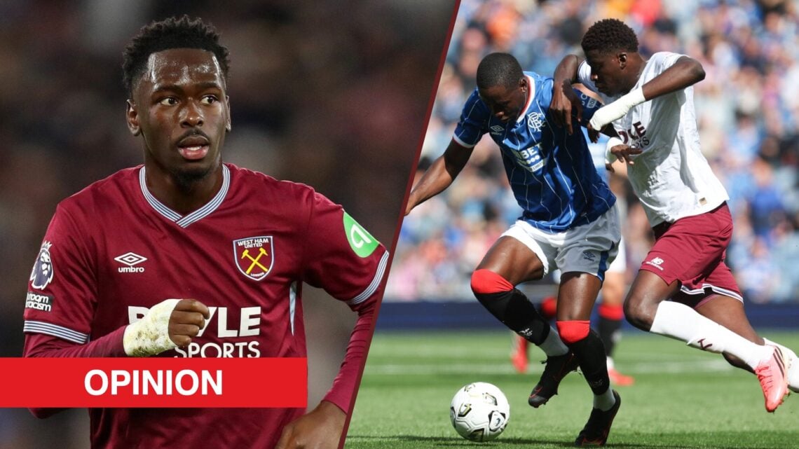 Split image showing West Ham midfielder's Soungoutou Magassa and Mohamadou Kante